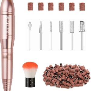 Rose Gold Compact Portable Electric Nail Drill Set